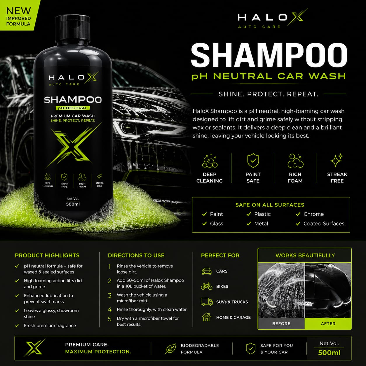 HaloX Ultra-Premium Car Shampoo